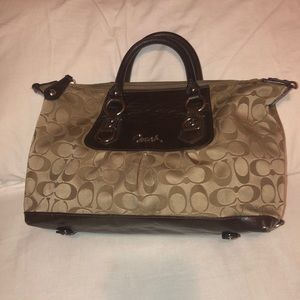 EUC Brown and tan  coach bag